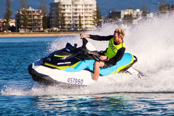 1 Hour Jet Ski Island Safari to South Stradbroke Island - Getting comfortable on the jet ski