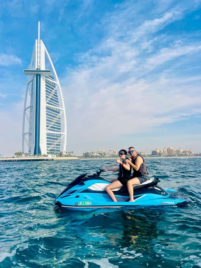 1-Hour Royal Atlantis Jet Ski Tour - The safety briefing and first turn on the water