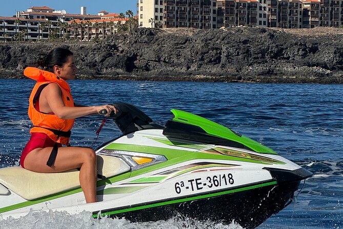 1 Person Turbo Jet Ski ride in Tenerife South with Pick Up - The swim and snorkel stop
