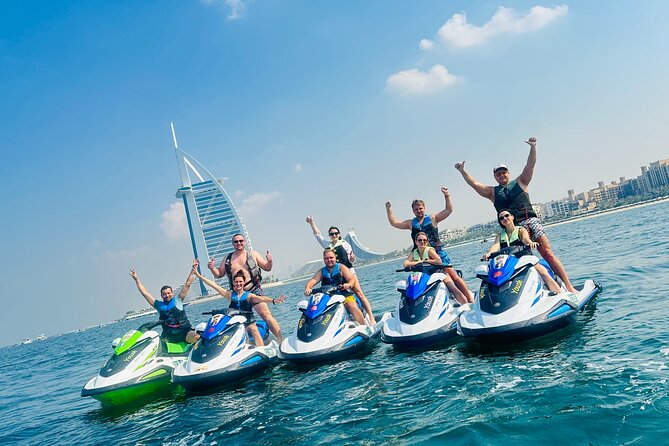 30Min Dubai Jet Ski Tour of Burj Al Arab with Free Ice Cream - Riding toward the sail-shaped Burj Al Arab