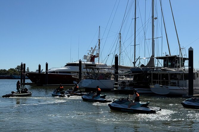 5 Hour Jetski Adventure from Brisbane to Moreton Bay Islands - Crossing the Brisbane waterfront and Story Bridge