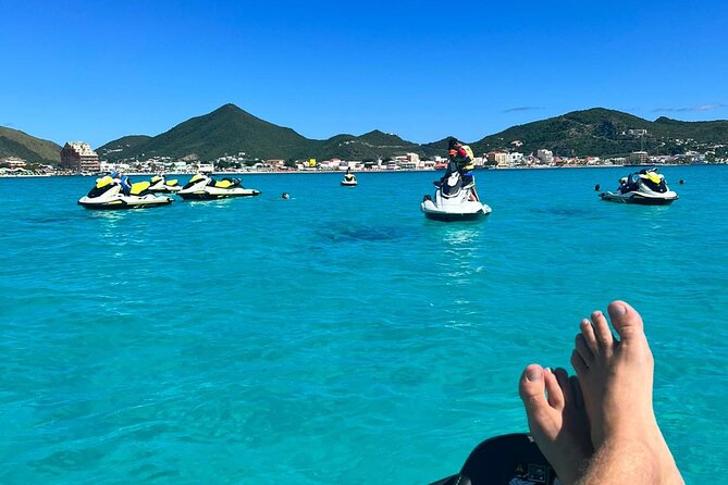 90 min St. Martin Jet ski Terre Basse tour - Swimming stops and photo moments