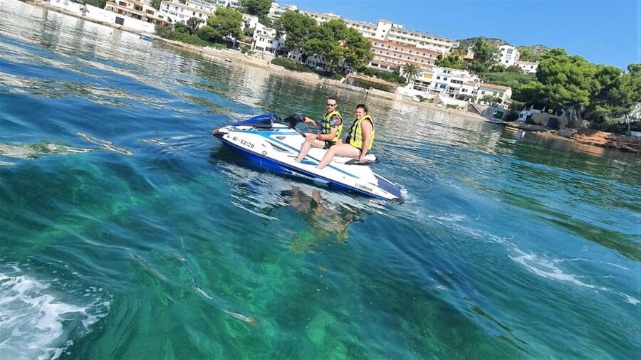 Alcudia: Aucanada Beach Jet Ski Trip - Leaving the Port of Alcudia by Jet Ski