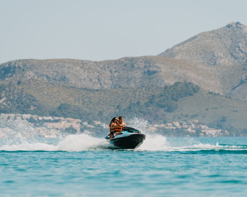 Andratx: Jet Ski Tour with Cave Visits and free Photos - A swim and snorkeling pause at Cala en Basset