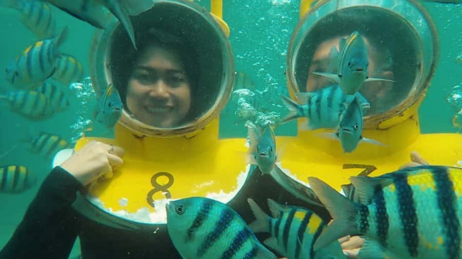 Bali: Sea Walk, Solo Jetski and Parasailing with Pickup - The Sea Walk and its underwater helmet