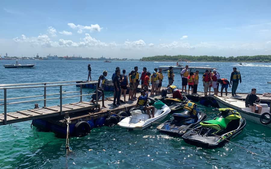 Bali: Watersport Rolling Donut Parasailing Jetski Exclusive - Taking control of a jetski with an instructor