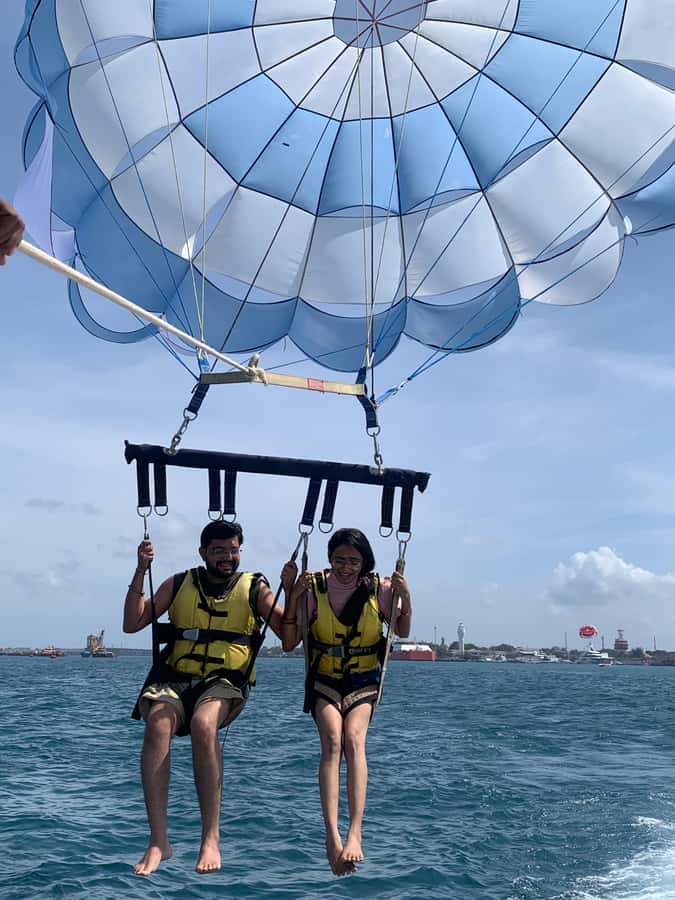 Bali: Watersport Rolling Donut Parasailing Jetski Exclusive - Parasailing above Bali’s southern coast