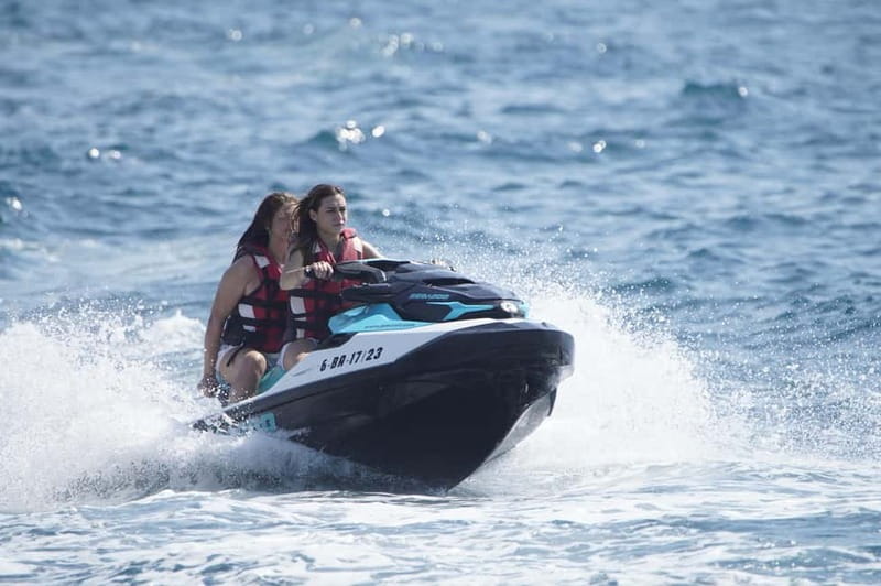 Barcelona: Jetski No Licence Tour Hotel W - Photo included - Starting at Port Fòrum, Barcelona’s working waterfront