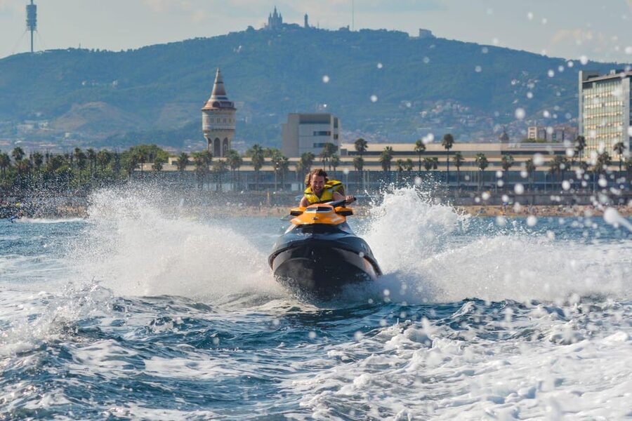 Barcelona: Jetski Rental in Barcelona - Setting off from Port Fòrum