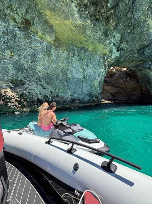Blue Lagoon & Crystal Lagoon Jet Ski Tour with Photos - Starting at Hondoq Bay in Gozo