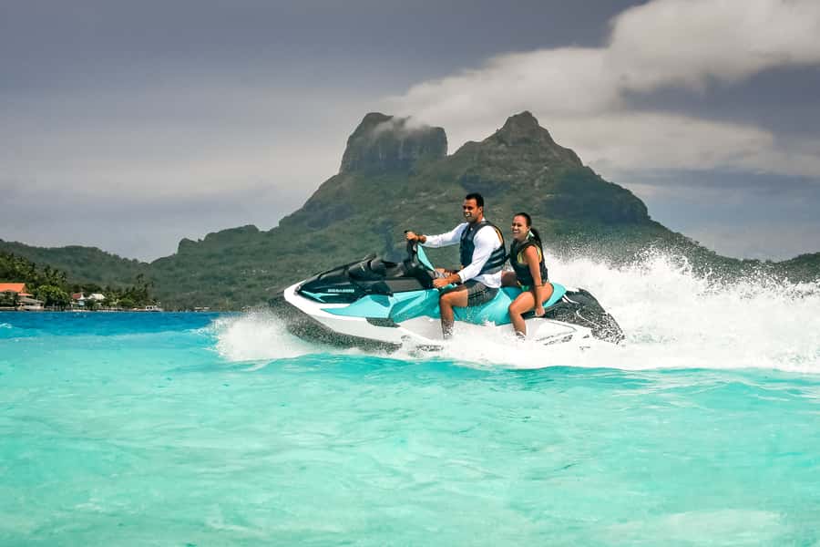 Bora Bora: Combo ATV & Jet Ski Day Trip with Polynesian BBQ - Noon jet ski ride across Bora Bora’s lagoon