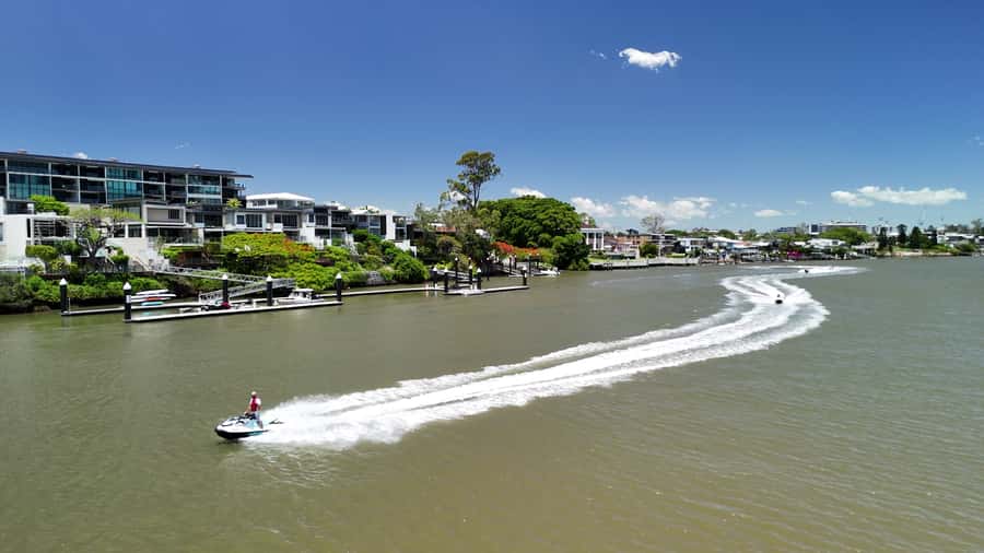 Brisbane River Jet Ski Tour - Brisbane Powerhouse: an industrial landmark by the river