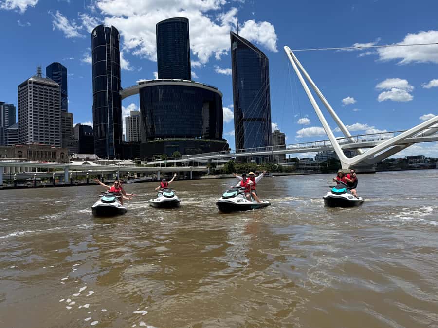 Brisbane River Jet Ski Tour - South Bank and the Wheel of Brisbane
