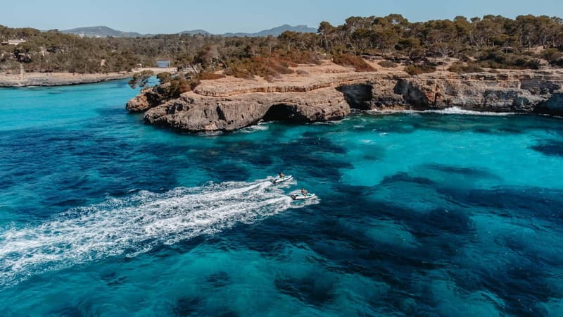 Cala d'Or | Jet Ski Tour 1 hour along southeast coast. - Cala Esmeralda, Cala Serena, and Cala Ferrera