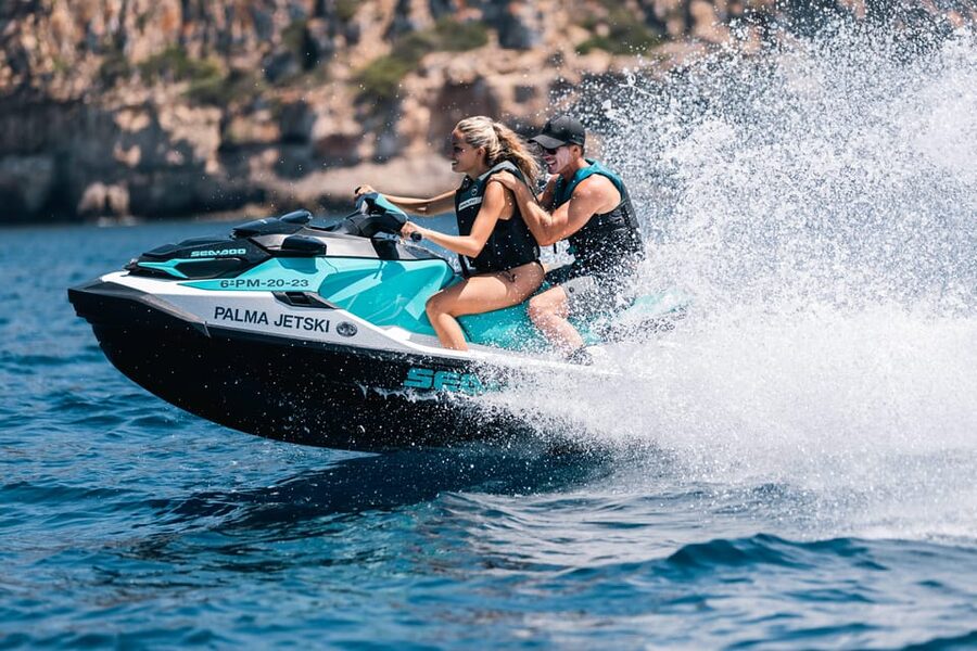 Calanova: Doble Jet Ski excursion with guide - Riding without a boat license