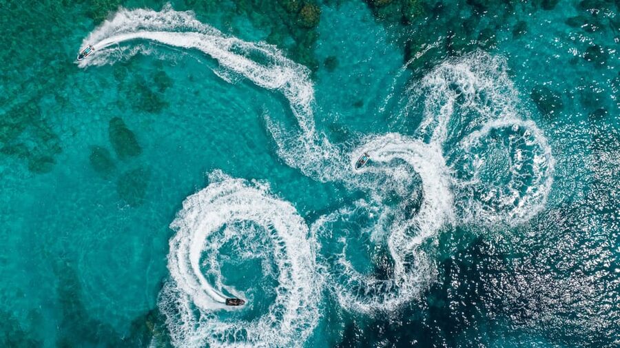Calanova: Doble Jet Ski excursion with guide - Sharing one jet ski with two people