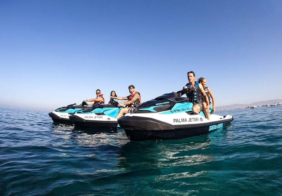Calanova: Doble Jet Ski excursion with guide - Safety, insurance, and guide support