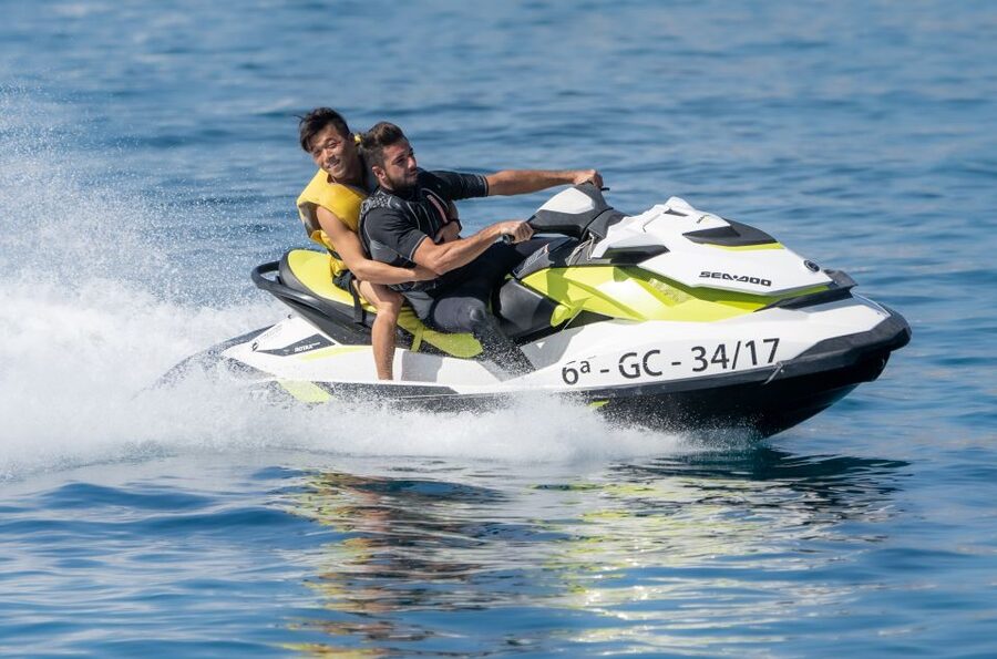 Caleta de Fuste: Jet Ski Circuit Experience - The 20-minute ride across the bay