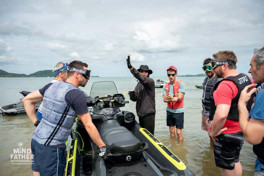 Chumphon: Jet Ski Adventure with Island Trip Option - Learning the controls before open-water riding