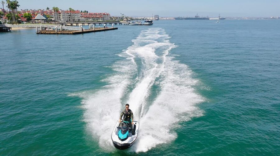 Coronado: San Diego Bay Jetski Rental - San Diego Bay sights from the water