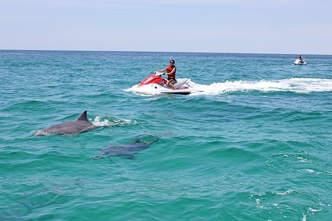 Crab Island Dolphin Jet Ski Adventure - Riding a two-seat Yamaha jet ski
