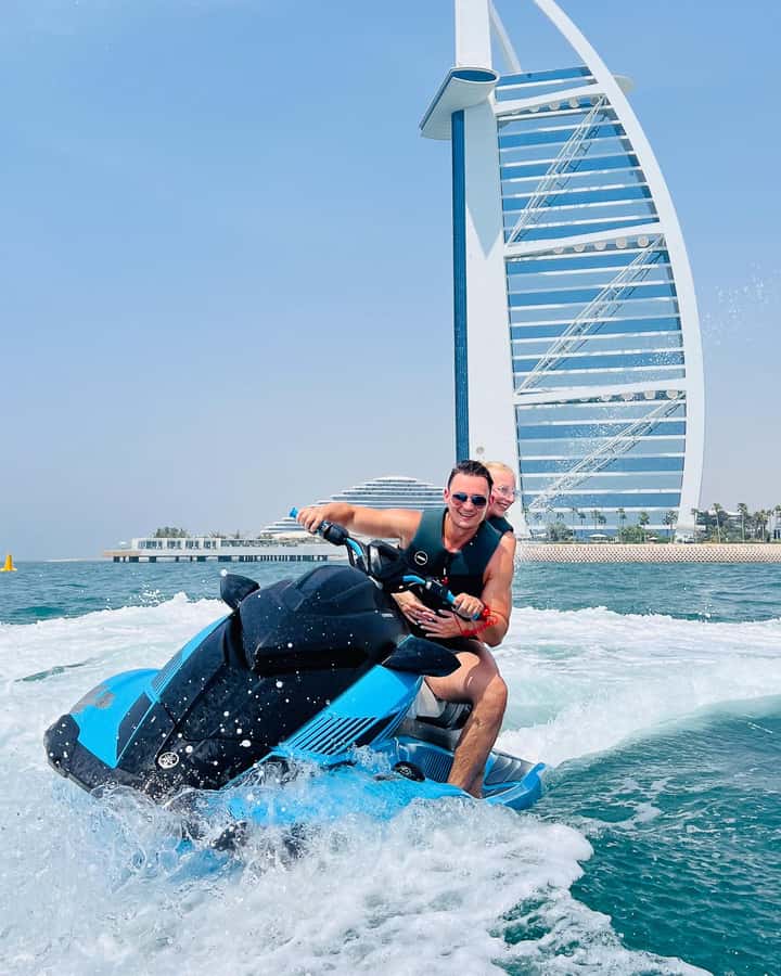 Dubai: Burj Al Arab Jetski Tour - The safety briefing and first turn