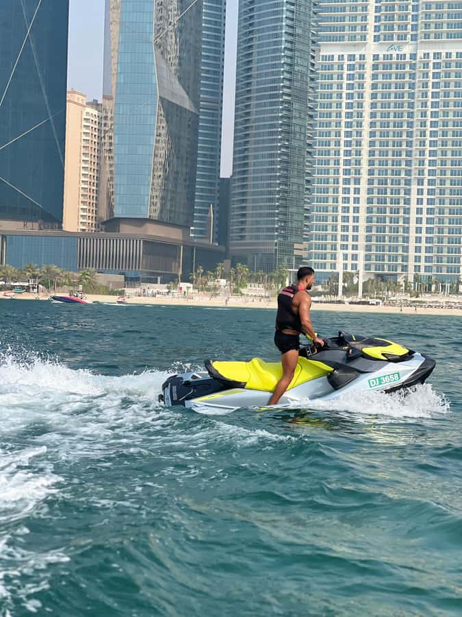 Dubai East: Guided JetsKi Ride with Sound System! - The ride itself: speed, spray, and control