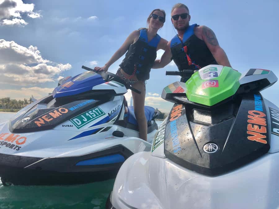 Dubai Jet Ski: Burj Khalifa, Burj Al Arab, Pics & Ice Cream! - Spotting the Burj Khalifa from the water