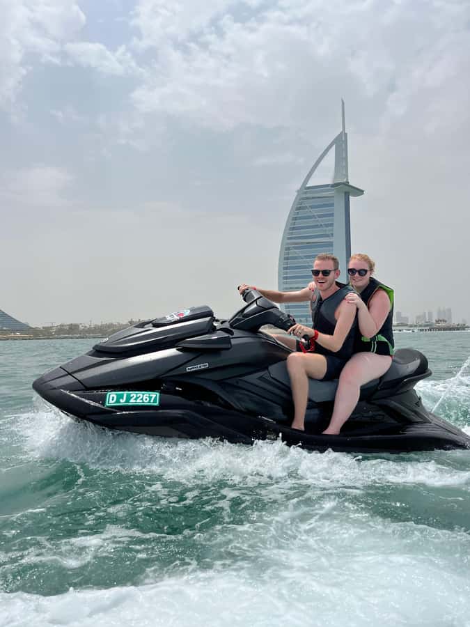 Dubai: Jet Ski Tour To Atlantis Hotel and Burj Al Arab - Learning to handle the Yamaha jet ski