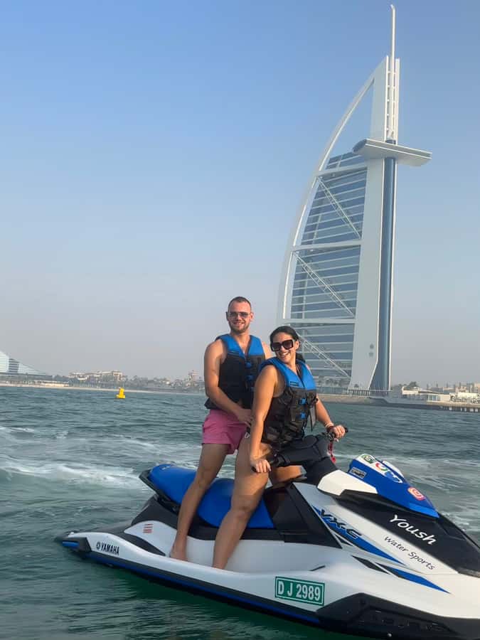 Dubai: Jetski Adventure w/ Burj Khalifa & Burj Al Arab Views - Jumeirah Beach Hotel and the coastal run