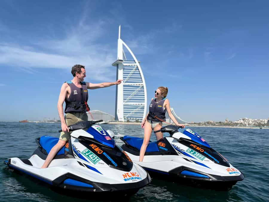 Dubai: Jetski to Burj Arab-Atlantis w Pic, Video & Icecream - Starting at Umm Suqeim Marina