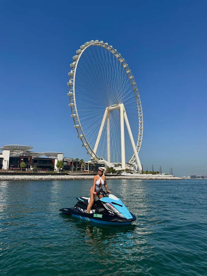 Dubai: Jetski Tour to Dubai Eye, JBR, Palm & Burj Al Arab - Palm Jumeirah from the water