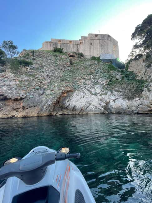 Dubrovnik: Guided Jet Ski Tour - The Old Port and Lovrijenac Fortress from offshore