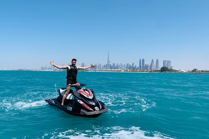 Exclusive 2HR Jet Ski TOUR-JBR & BLUEWATERS-ATLANTIS-BURJ AL ARAB - Palm Jumeirah and Atlantis from offshore
