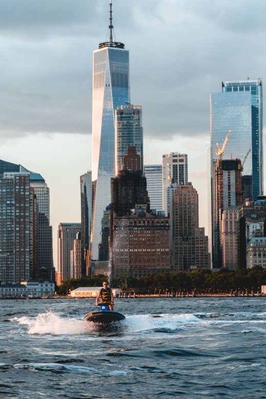 From Jersey City: Manhattan Jet Ski Tour - One World Trade Center from the river