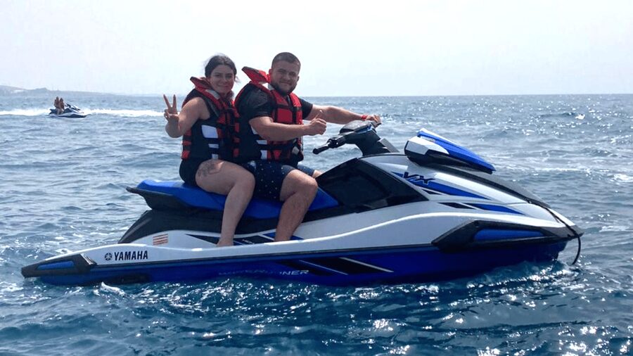 From Playa del Inglés: Guided Jet Ski Tour & Hotel Transfers - One hour across the Atlantic