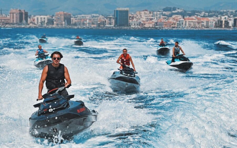Fuengirola: Jet Ski Rental - Leaving the harbor and reaching open water
