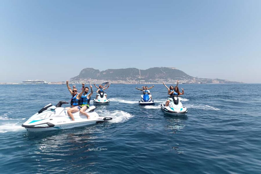 Gibraltar: Jet Ski Tour of the Bay - Riding Toward Europa Point and the Strait
