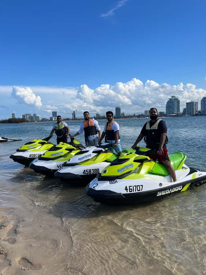 Gold Coast: 30-Minute Jet Ski - No Slow Zones - Free Photos - Getting ready at Paradise Point