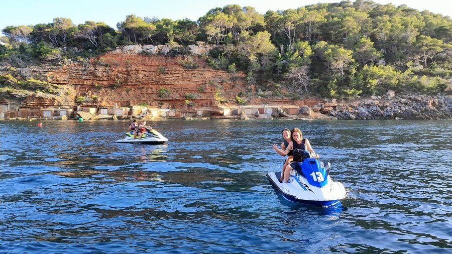 Ibiza Jet Ski Tour: San Antonio to Cala Salada - No License - The short run toward Cala Salada