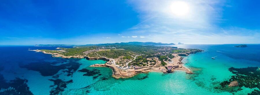 Jet Ski Adventure to the pristine Cala Conta - Leaving the Marina Along Ibiza’s West Coast