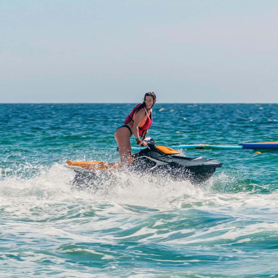 Jet Ski Adventure Zanzibar :Fun at Kendwa/Nungwi Beach - Learning to ride when you are a beginner