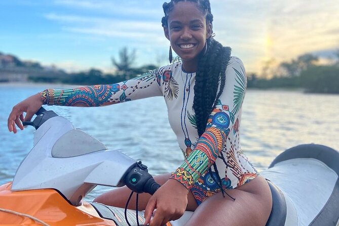 Jet Ski and Beach with Private Transportation from Montego bay Resorts - Learning the jet ski before the fun begins