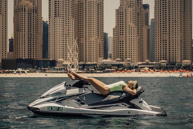 Jet ski Dubai 30 minute Guided Sightseeing Tour - Passing Palm Jumeirah and the man-made island