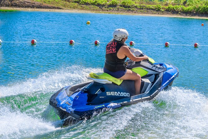 Jet Ski Punta Cana Water Park with Zipline & Inflatable Course - Flying 200 meters over the lake