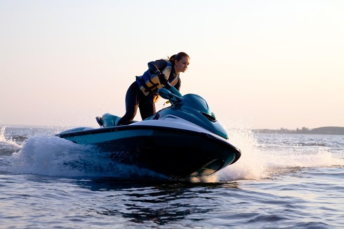 Jet Ski Tour in Dubai duration 1H Burj al Arab and Atlantis palm - Riding toward Burj Al Arab
