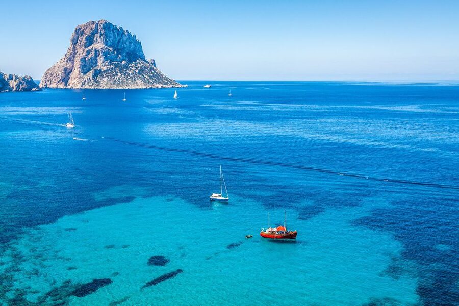 Jet Ski Tour to Es Vedra from San Antonio No license needed - Es Vedrà from the water