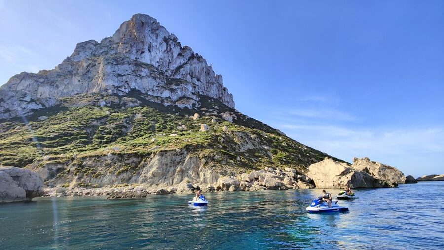 Jet Ski Tour to Es Vedra from San Antonio No license needed - Group timing can shape the experience