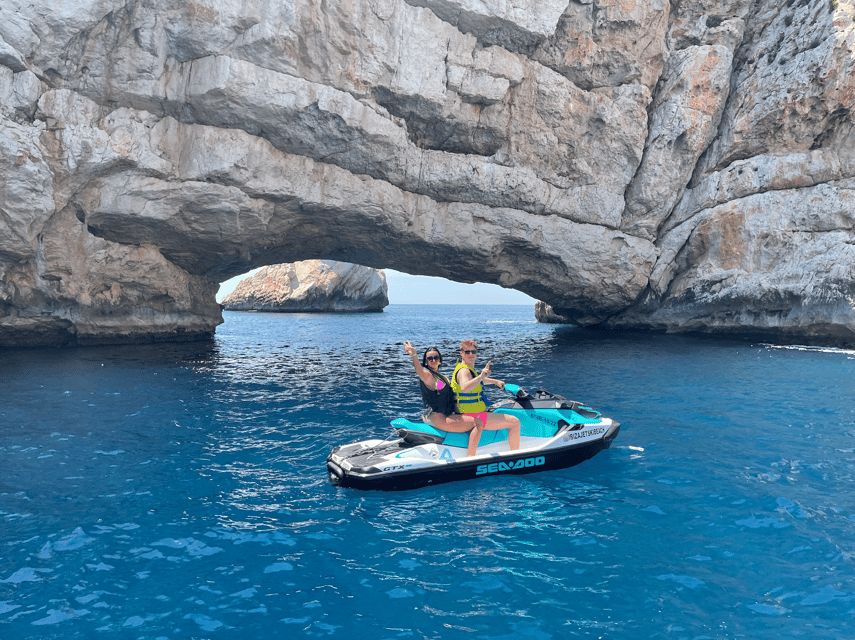 JET SKI TOUR to Margarita Island From San Antoni IBIZA - Cala Grasio and the red-soil coast