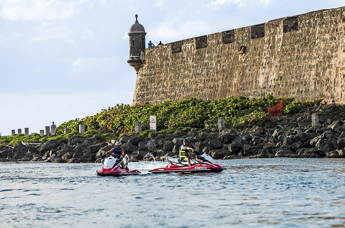 Jet Ski Tours in Old San Juan for Families and Friends - Riding past El Morro and La Fortaleza